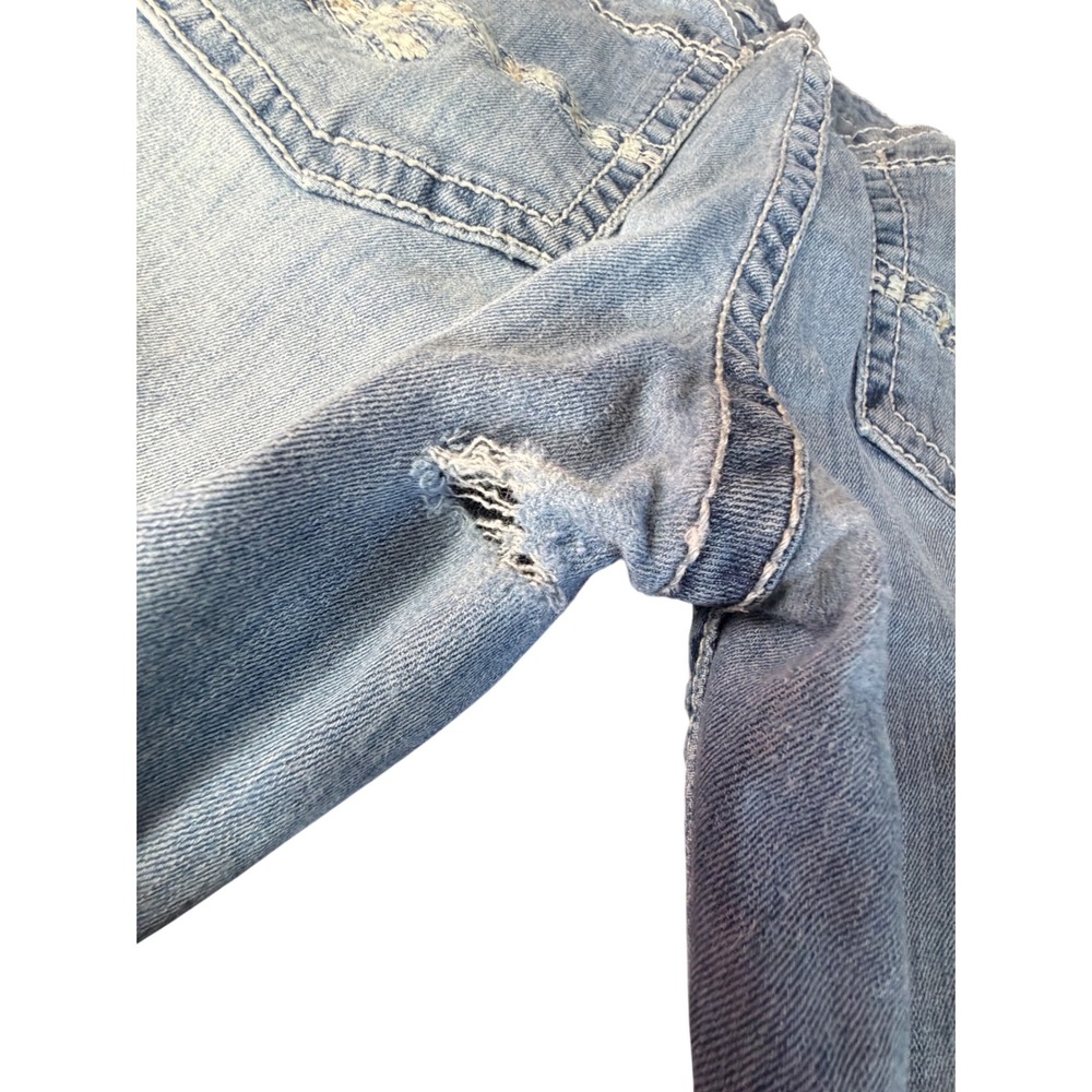 BKE Sabrina Bootcut Jeans Light Wash Blue Denim Size 31‎ Distressed - Picture 6 of 6